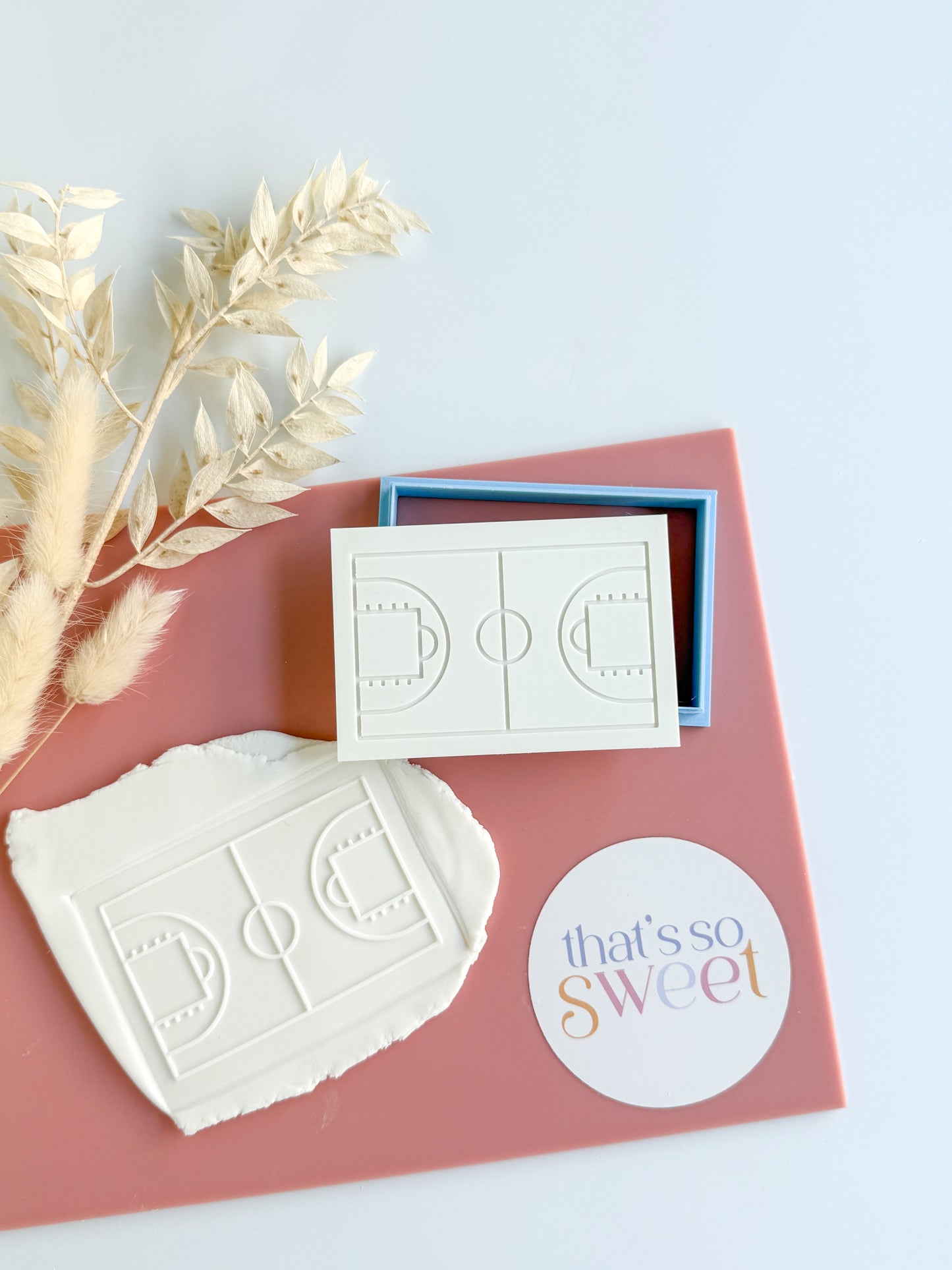 Basketball Court Cookie Stamp and Cutter