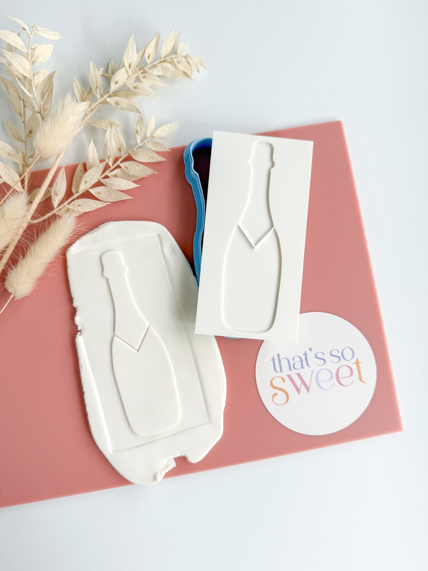 Champagne Cookie Stamp and Cutter