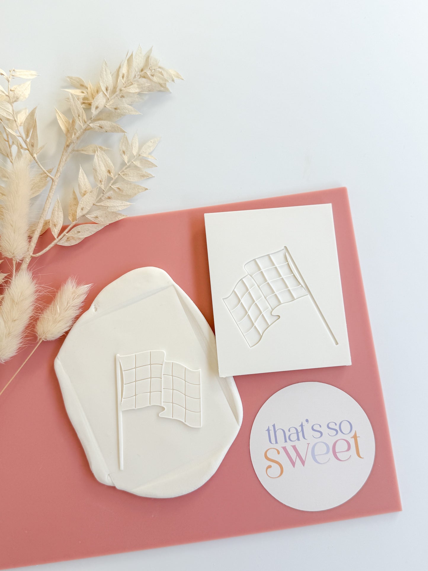 Checkered Racing Flag Cookie Stamp