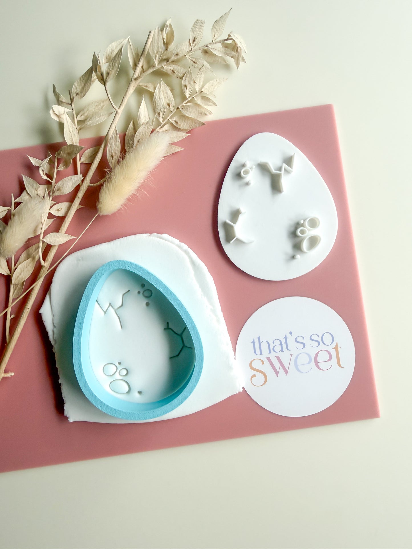 Cracked Egg Cookie Embosser and Cutter
