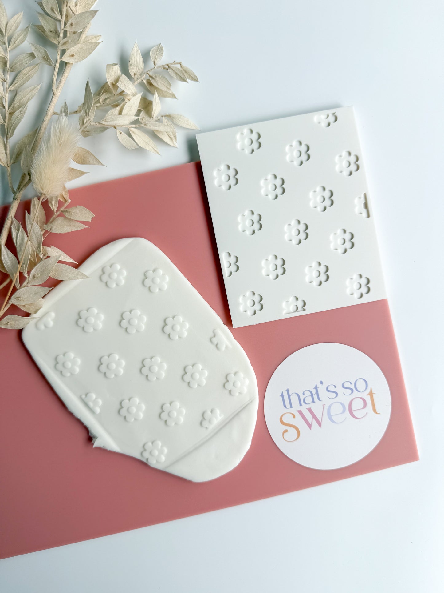 Daisy Pattern Plate Cookie Stamp