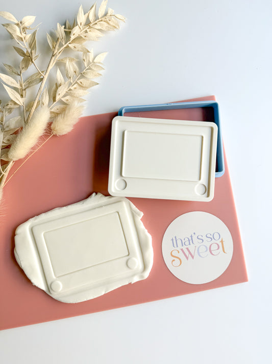 Etch a Sketch Cookie Stamp and Cutter