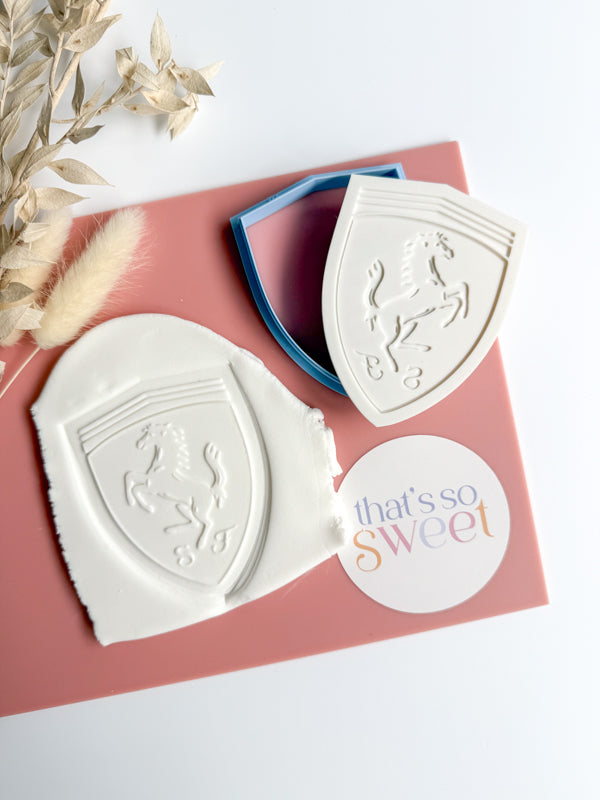 Ferrari Shield Cookie Stamp and Cutter