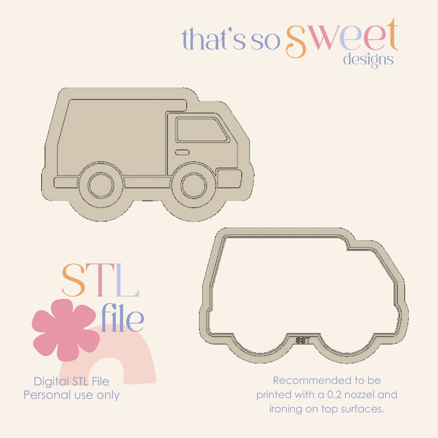 Garbage Truck Stamp and Cutter