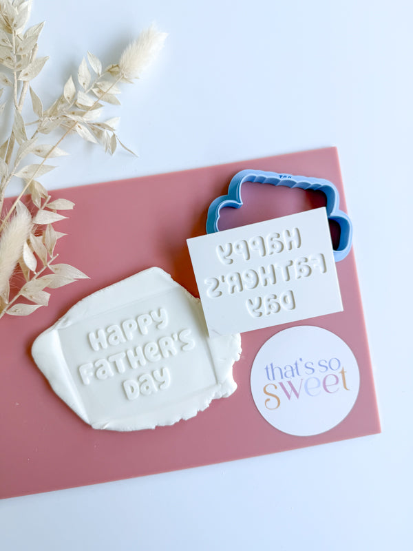Happy Father's Day 'Bluey Font' Cookie Stamp and Cutter