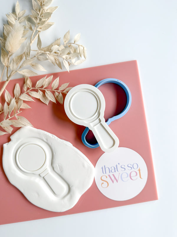 Magnify Glass Cookie Stamp and Cutter