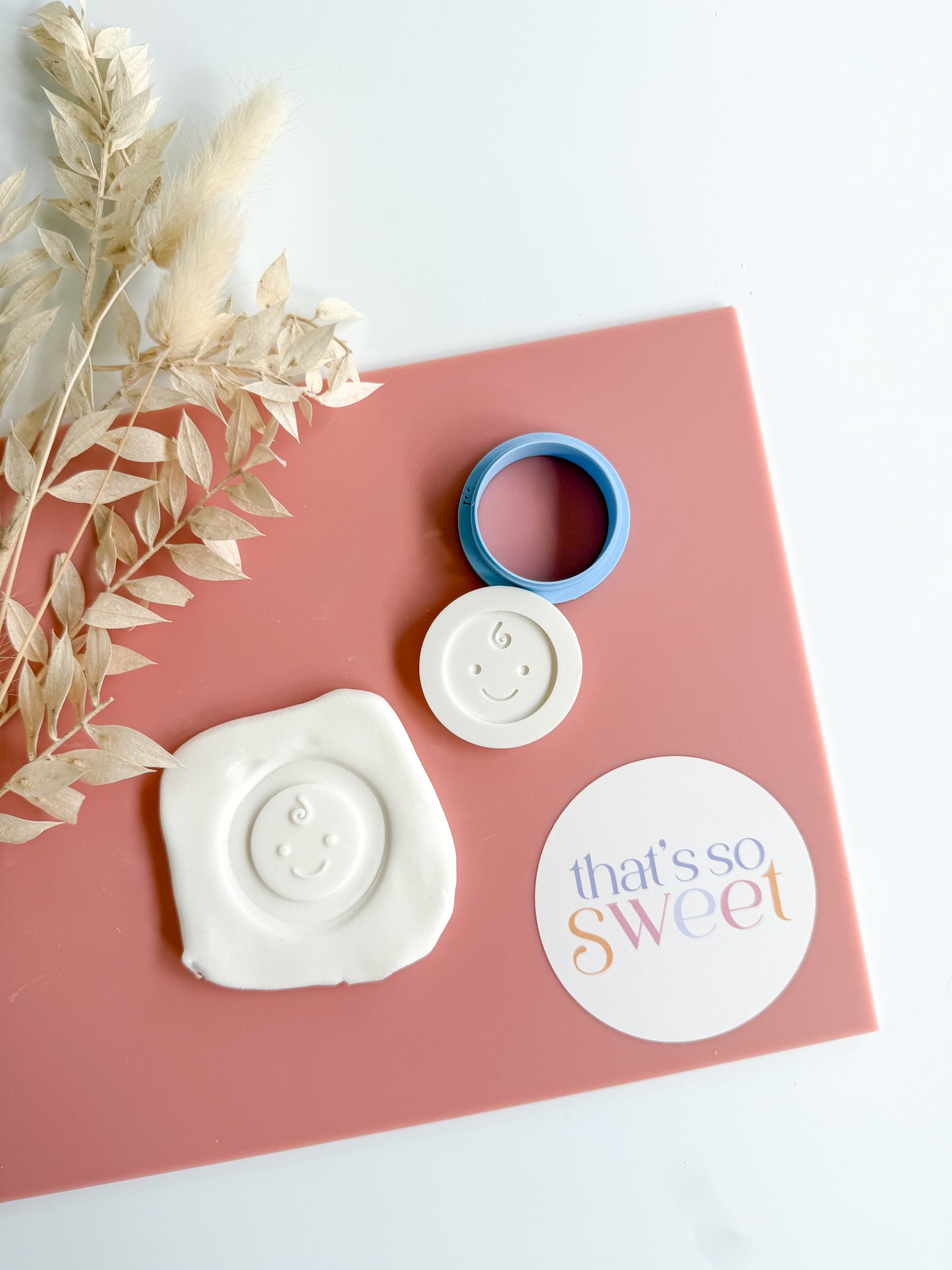 Mini Boy Pea Cookie Stamp and Cutter