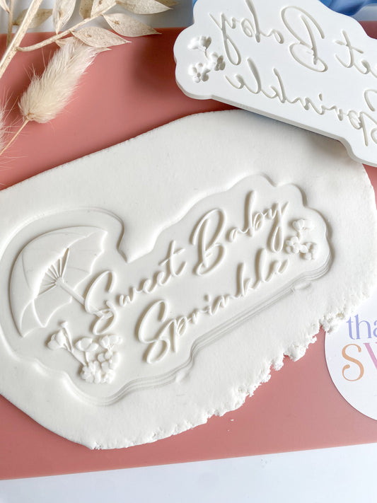 Sweet Baby Sprinkle Cookie Stamp and Cutter close up