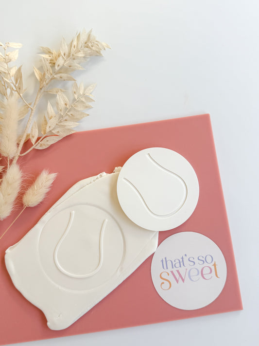 Standard Tennis Ball Cookie Stamp