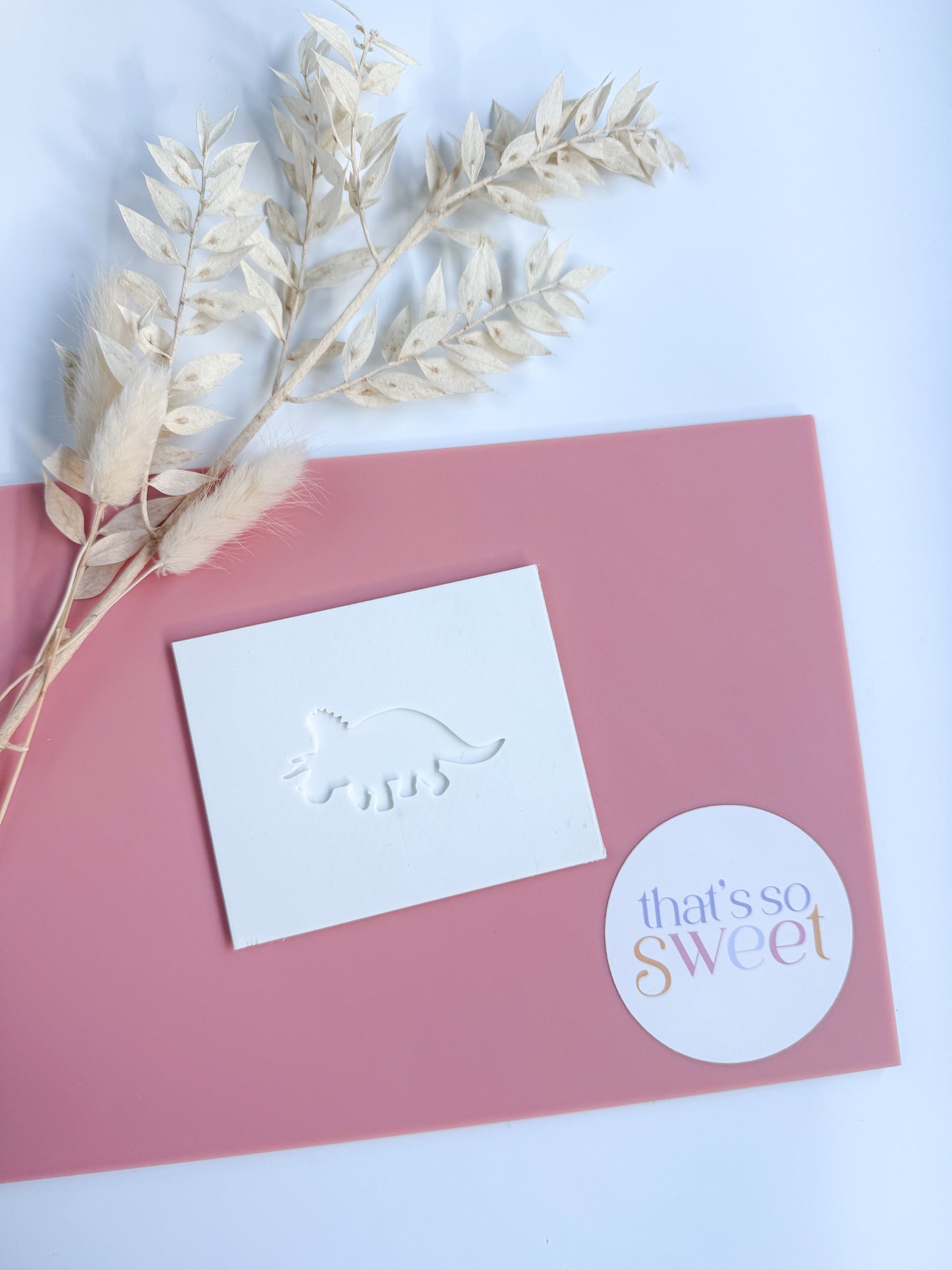 Triceratops Silhouette Cookie Stamp