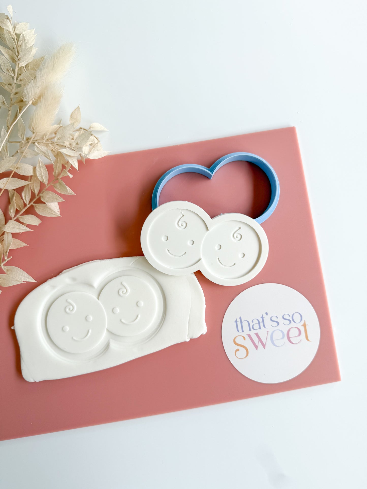 Two Boy Peas Cookie Stamp and Cutter