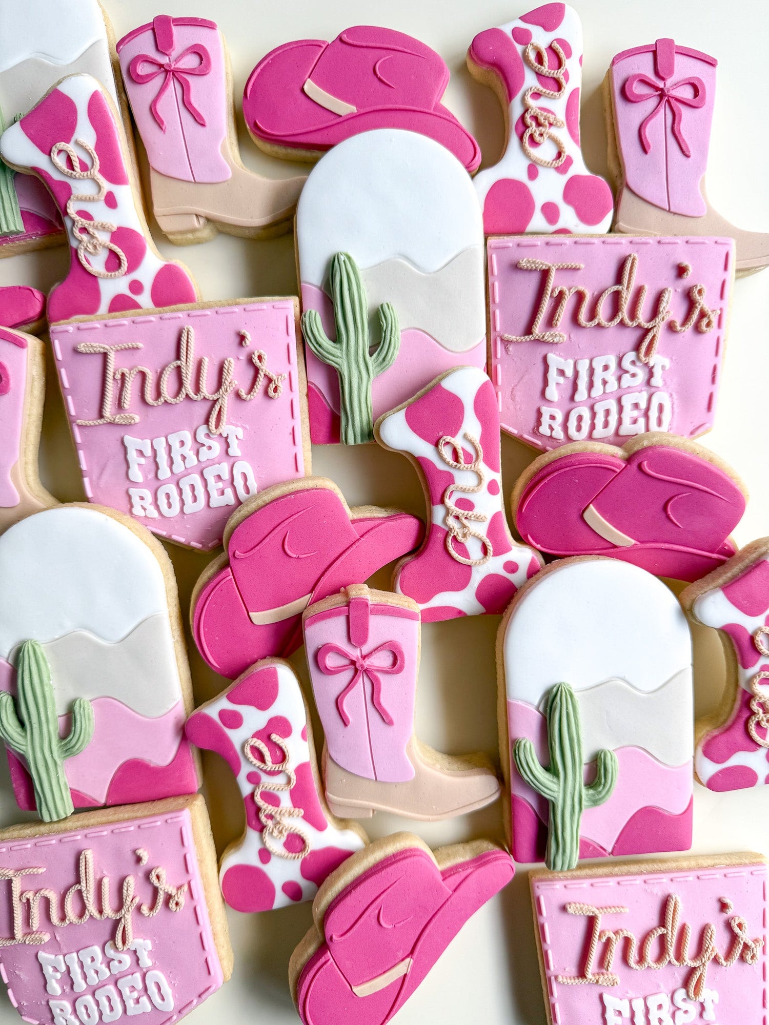 Western First Rodeo Themed Cookies