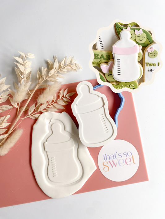 Baby Bottle Cookie Stamp and Cutter