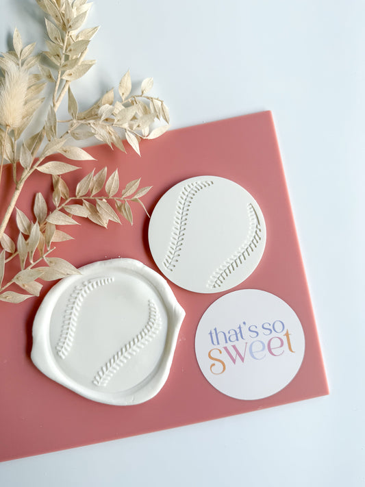 Baseball Cookie Stamp and Cutter