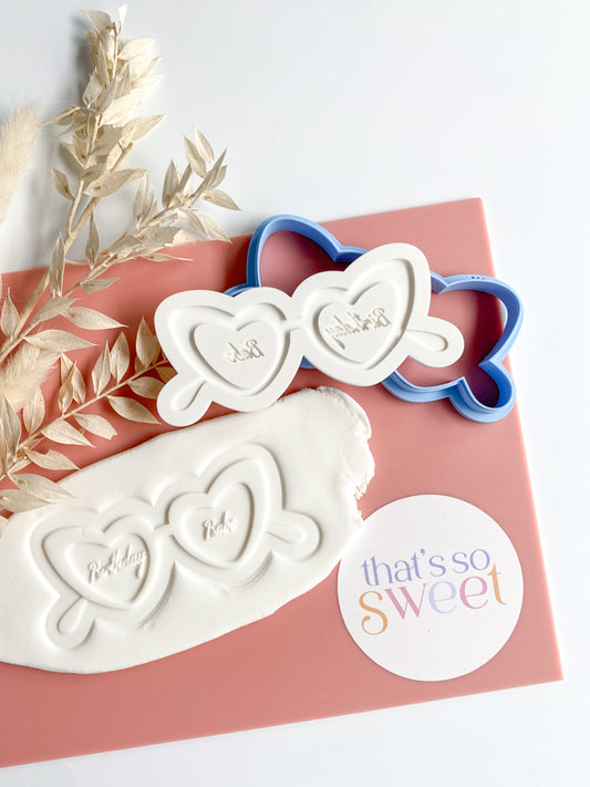 Birthday Babe Glasses Stamp and Cutter