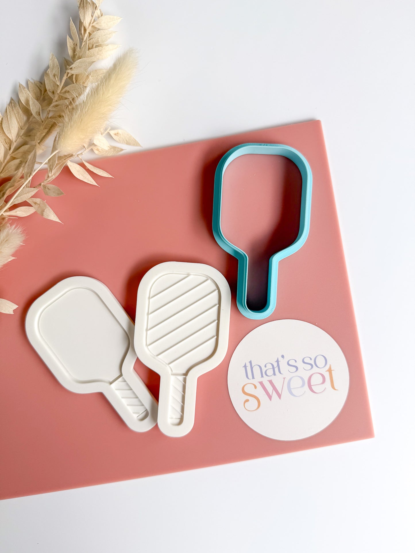Pickleball Bats Cookie Stamp and Cutter
