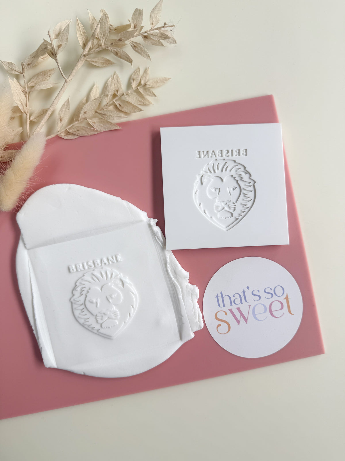 Brisbane AFL Cookie Stamp and Cutter