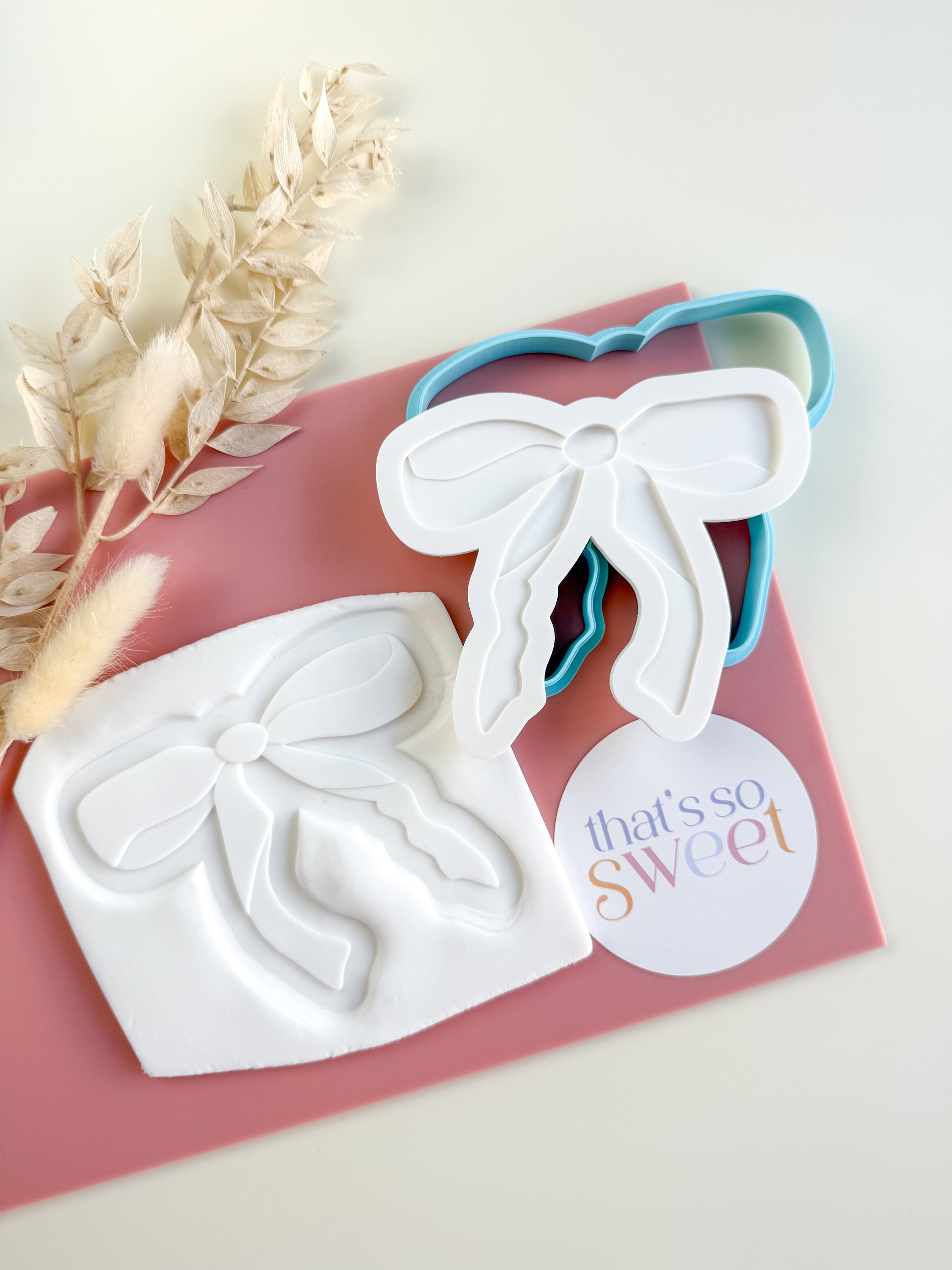 Cherry Bow Cookie Stamp and Cutter