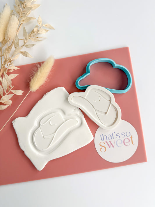 Cowgirl Cowgirl Hat Cookie Stamp and Cutter