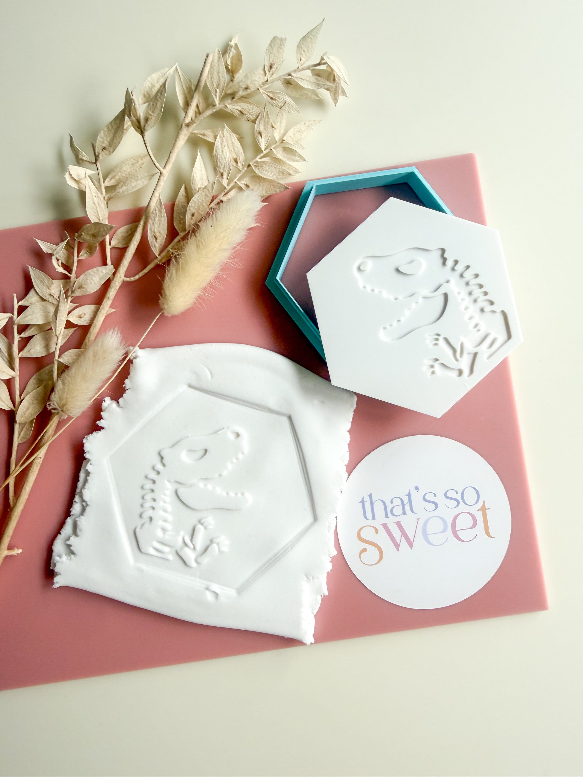 Dino Skeleton Cookie Stamp and Cutter