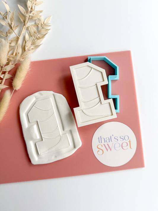 Dr Seuss Number one Cookie Stamp and Cutter