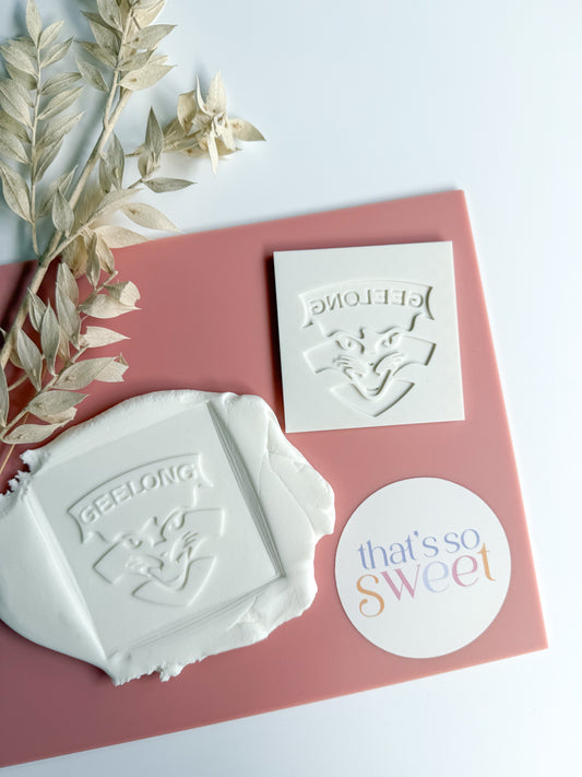 Geelong Cats Cookie Stamp and Cutter