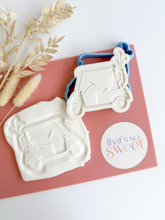 Golf Cart Cookie Stamp and Cutter