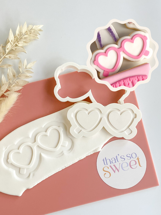 Heart Glasses Stamp and Cutter