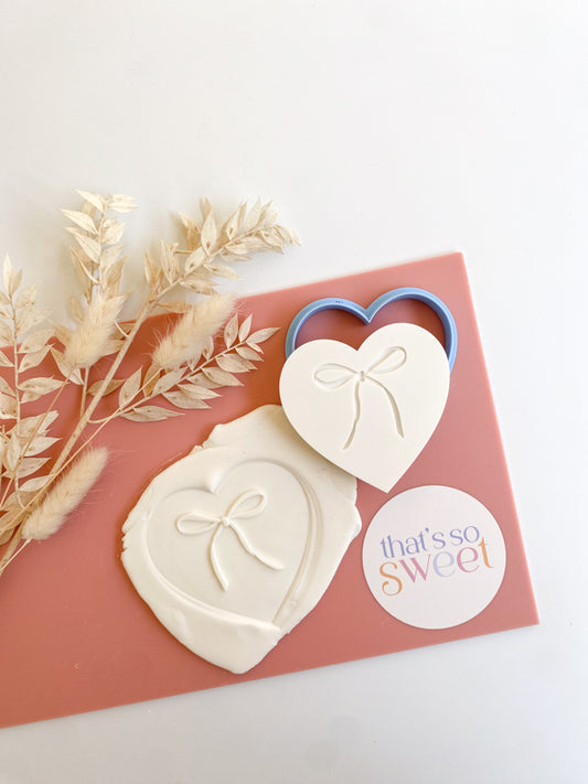 Heart with Bow Stamp and Cutter