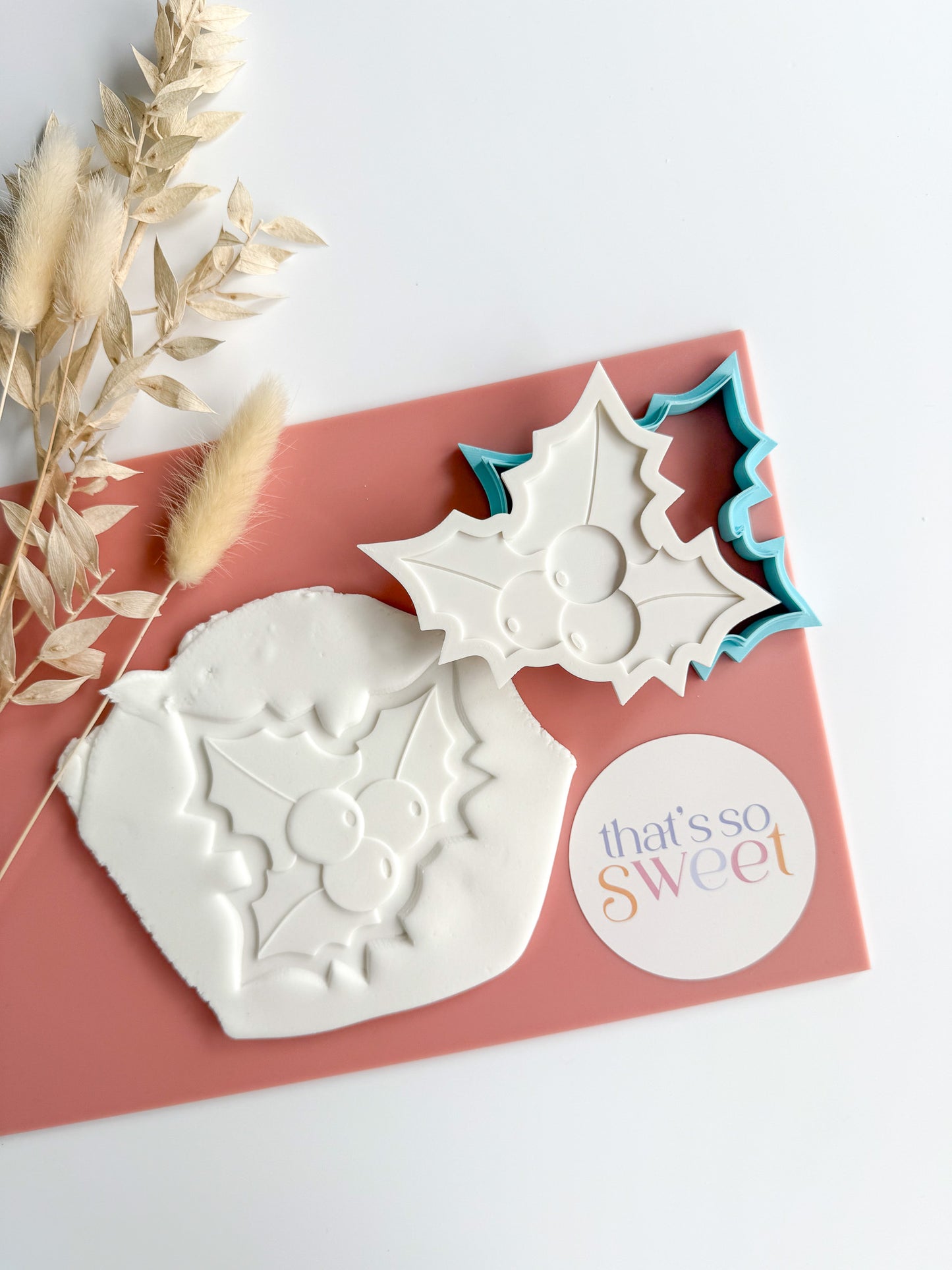 Holly Cookie Stamp and Cutter