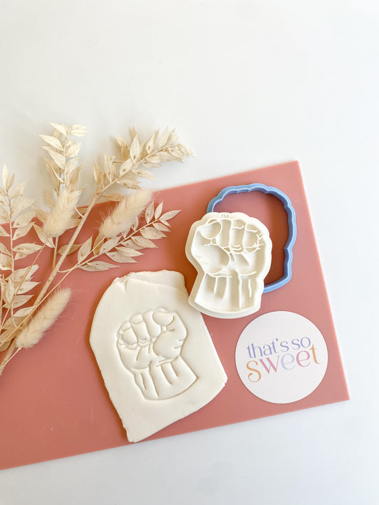Hulk Fist Embosser Cookie Stamp and Cutter