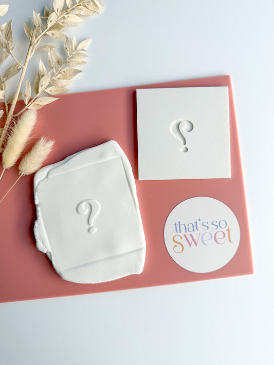 Question Mark Plate Cookie Stamp