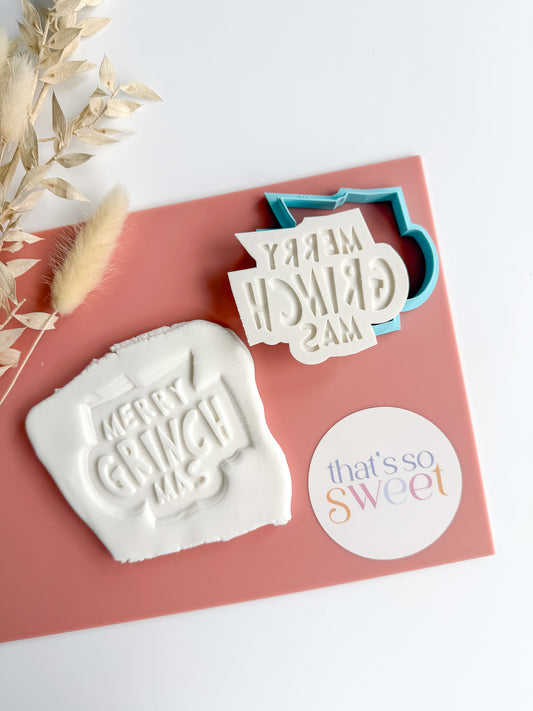 MERRY GRINCH MAS Cookie Stamp and Cutter