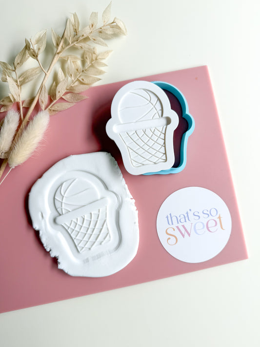Mini Basketball Ring Stamp and Cutter