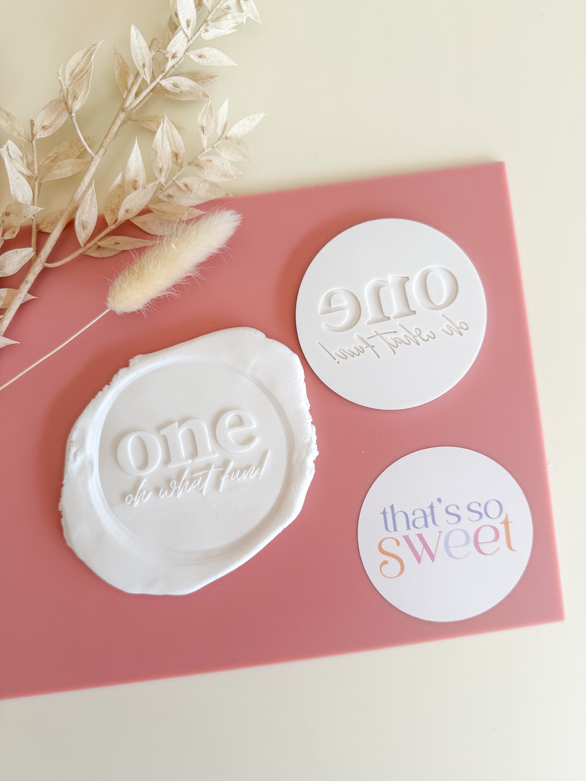 One Oh What Fun! Text Cookie Stamp