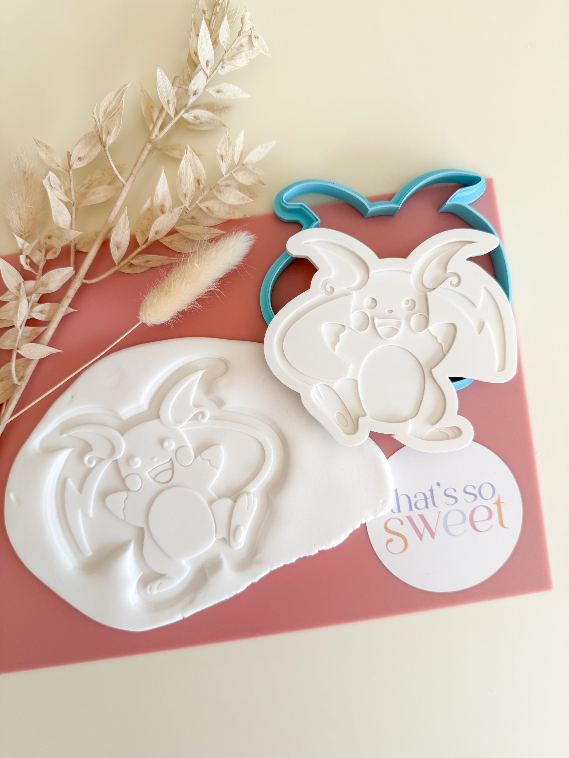Raichu Cookie Stamp and Cutter