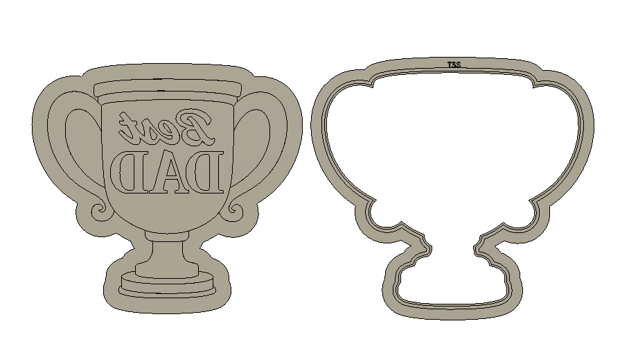 Best Dad Trophy Stamp and Cutter