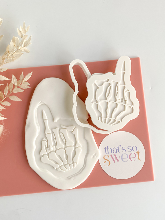 Skeleton Ring Finger Stamp and Cutter