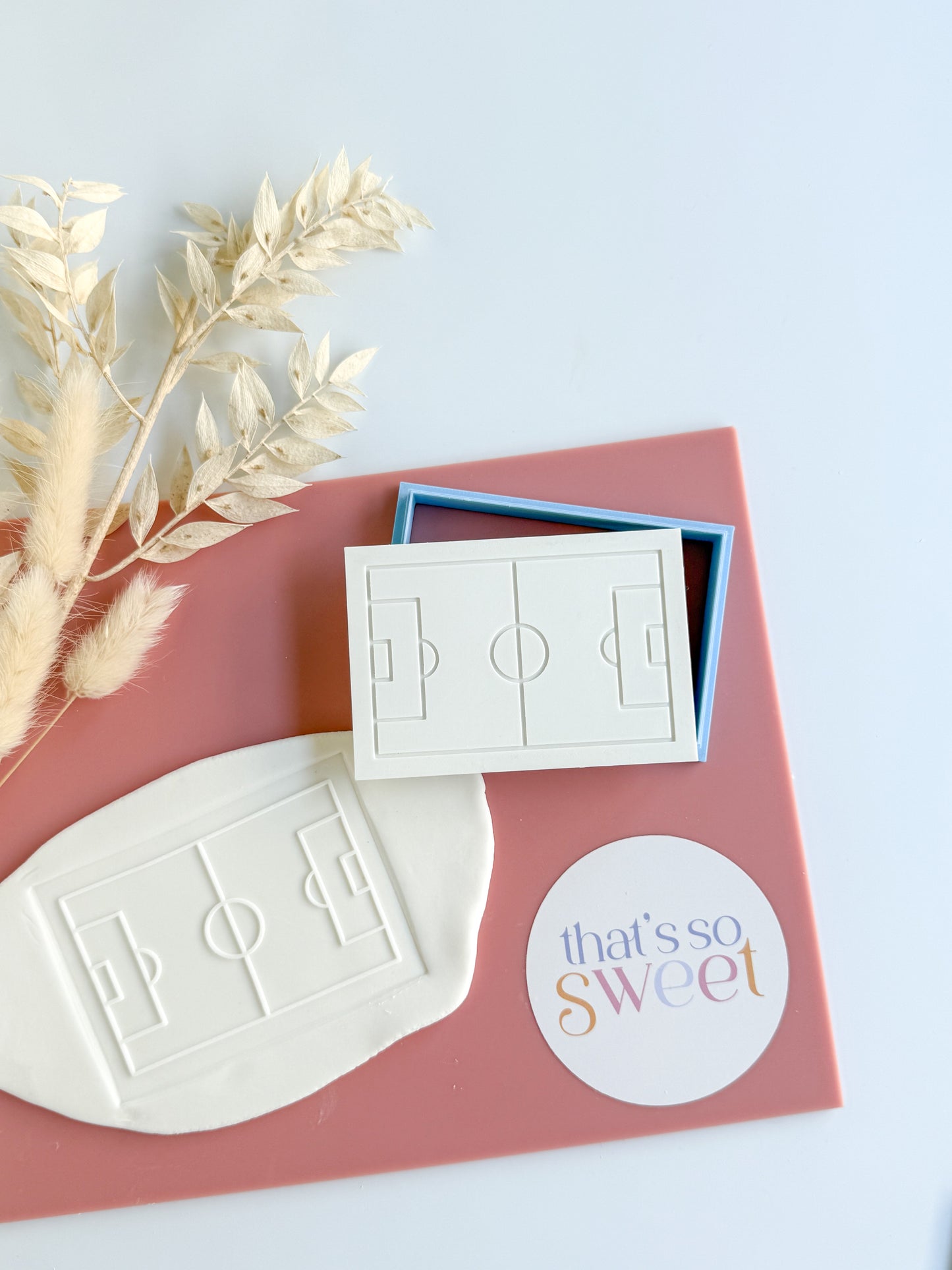 Soccer Pitch Cookie Stamp and Cutter