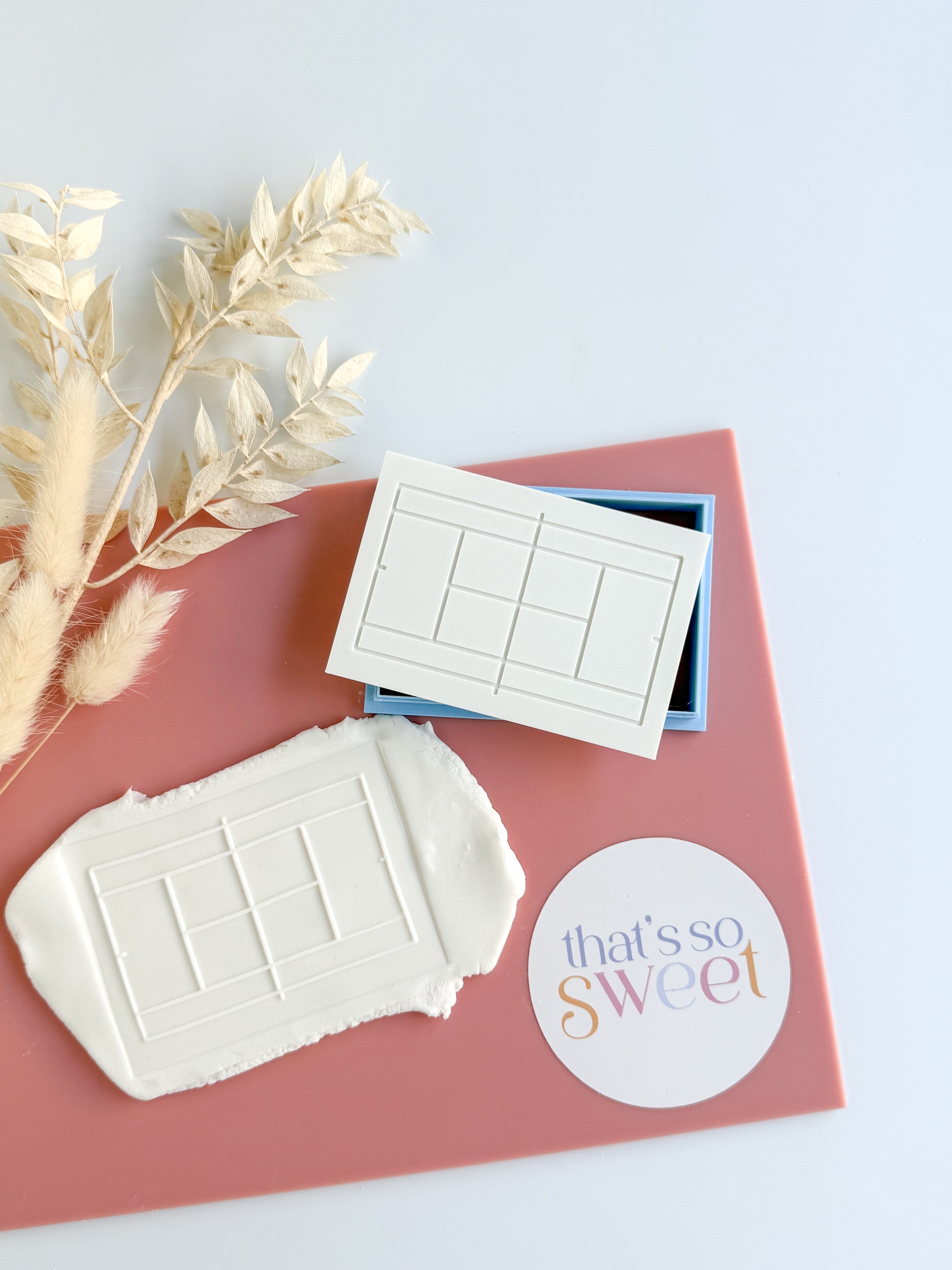 Tennis Court Cookie Stamp and Cutter