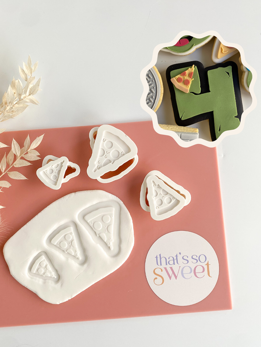 3 Tiny Pizza Slices Stamp and Cutter