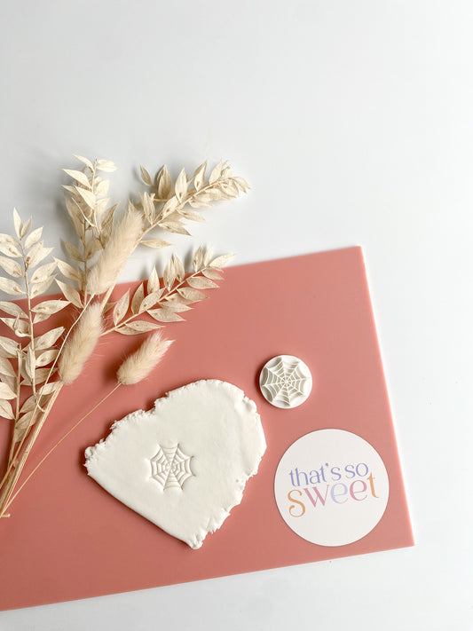 Tiny Spider Web Cookie Embosser