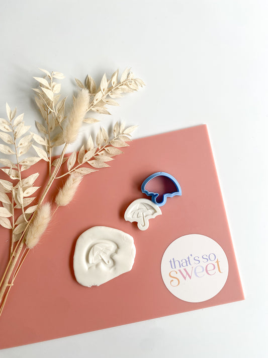 Tiny Umbrella Cookie Stamp and Cutter