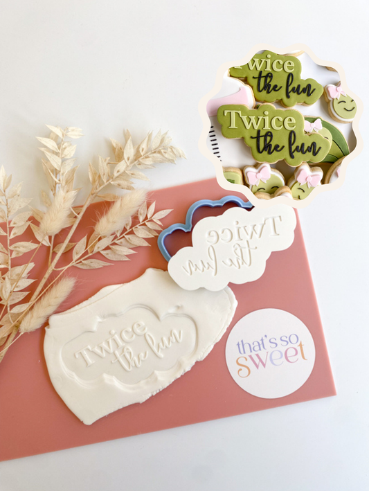 Twice the Fun Cookie Stamp and Cutter