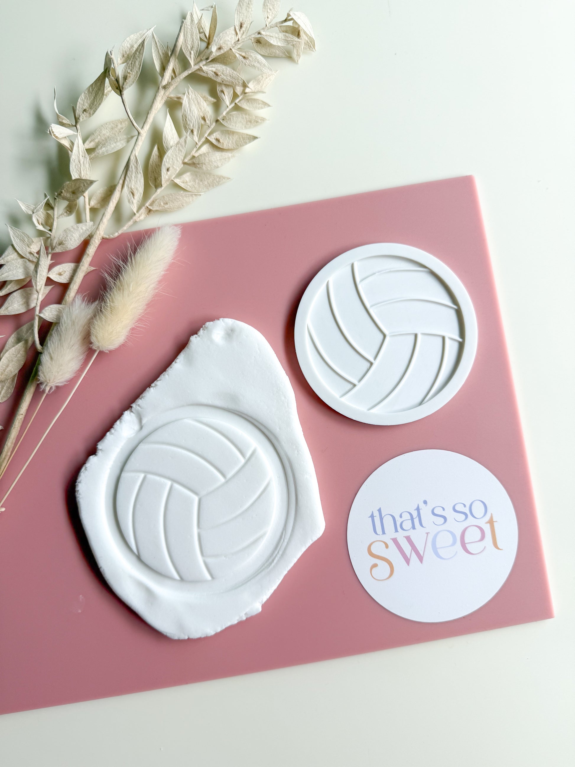 Volleyball cookie stamp