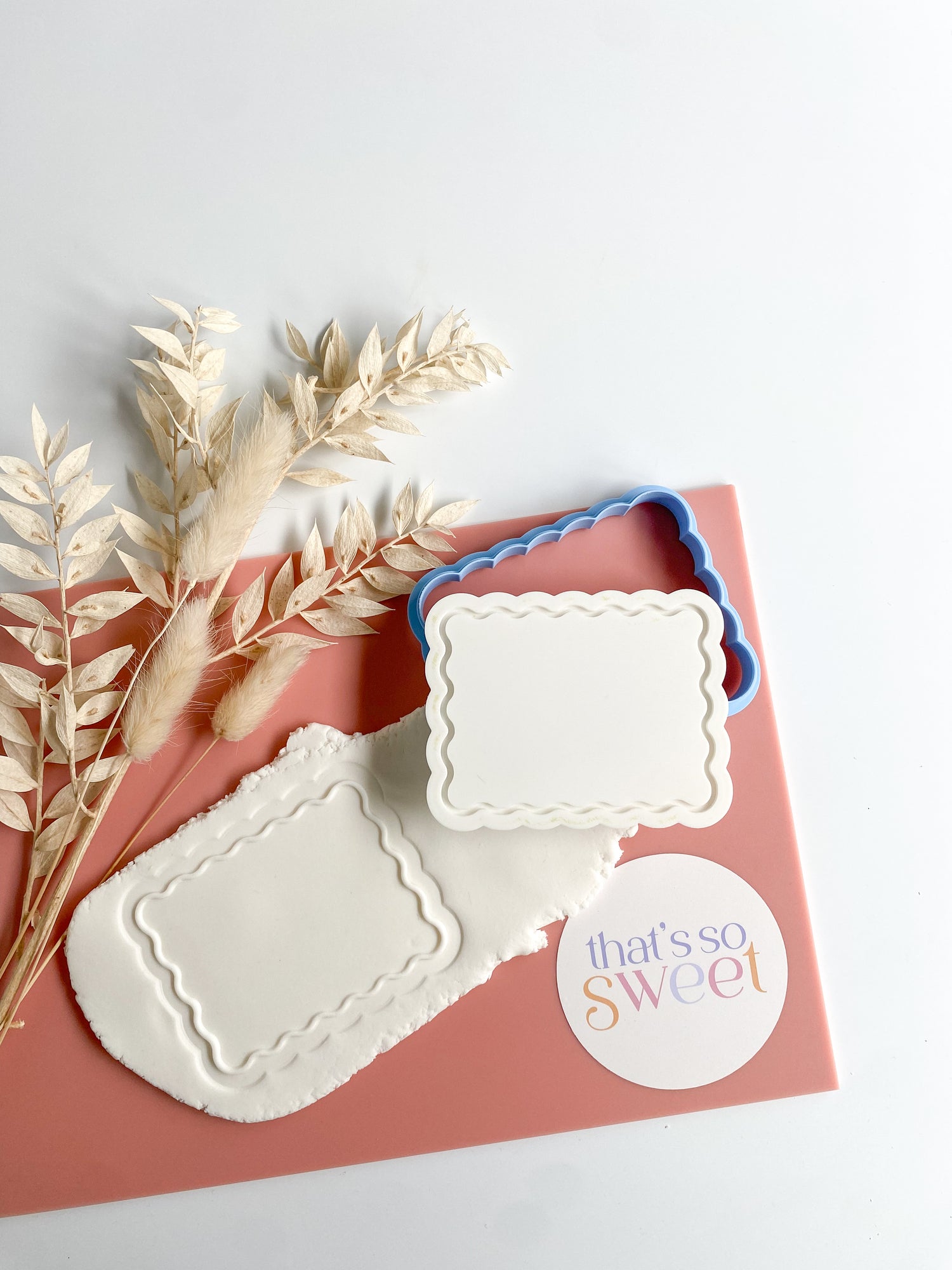 Wavy Rectangle Cookie Stamp and Cutter