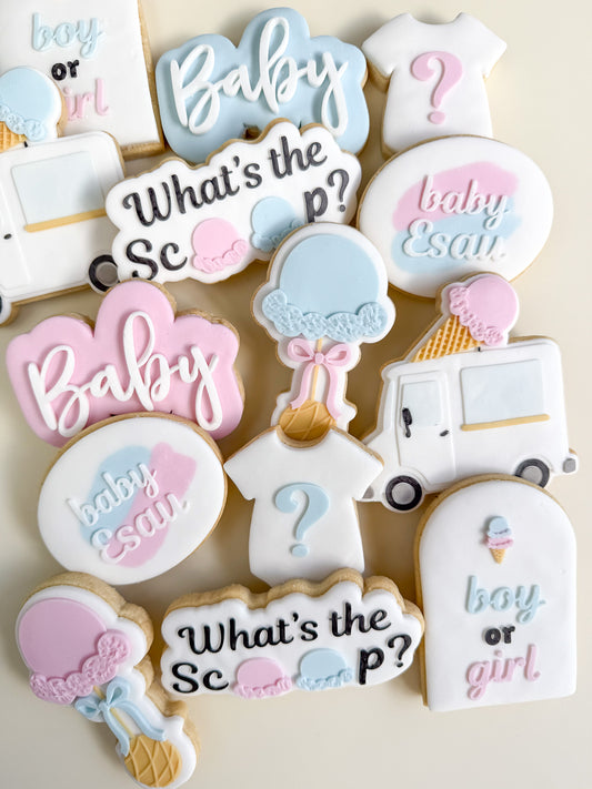 Whats the Scoop Baby Shower Cookies